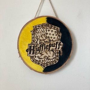 Hufflepuff - Harry Potter - Hogwarts House - Pyrography - Home Decor